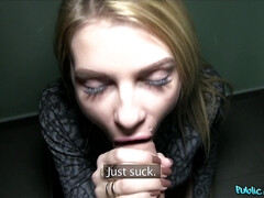 Leie, Blondine, Blasen, Aufs gesicht abspritzen, Geld, Im freien, Pov, Hoch