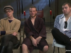Бондаж, Одетые девушки голые парни, Пальцем, Унижение, Простата, Киски, Рабыни, Порка