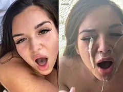 Amateur, Mamada, Corridas, Corridas faciales, Sexo duro