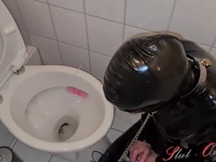 Bondage, Allemand, Mature, Mère que j'aimerais baiser, Caoutchouc, Esclave, Toilettes, Pute