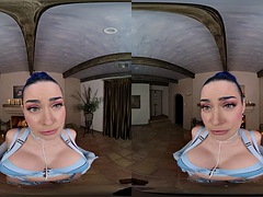 Busty babe Jewelz Blu seduces you until you go crazy VR porn