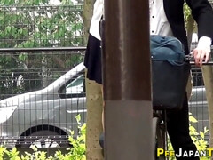Asiatique, Hd, Japonaise, De plein air, Public, Élève, Uniforme, Voyeur