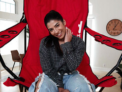 Tussi, Grosser arsch, Blasen, Braunhaarige, Schwanz, Pov