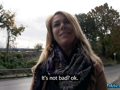 素人, ブロンド, フェラチオ, 浮気者, お金, アウトドア, ハメ撮り, 公共