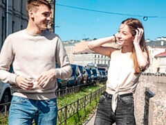 ブロンド, バック, 指いじり, キス, なめる, ロシア人, ガリガリ, ティーン