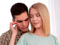 Blond, Pijpbeurt, Hondjeshouding, Natuurlijke tieten, Klein, Mager, Tiener, Tieten likken