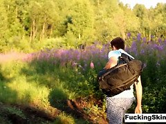 フェラチオ, 指いじり, なめる, マッサージ, アウトドア, 小柄, ティーン, オッパイの