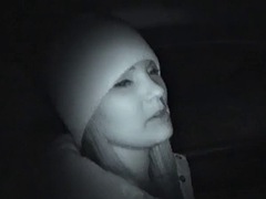 Petite teen licked in night vision