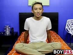 adorable blonde asian twink ty neiman jerks off his cock