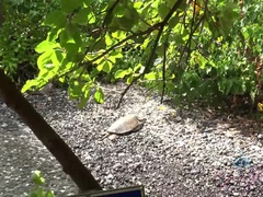 Amateur, Blonde, Doigter, Exhib, Petite amie, Orgasme, De plein air, Pov