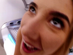 Yammy blondie hot POV sex video