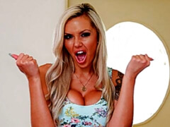 Leie, Grosser arsch, Grosser schwanz, Blondine, Blasen, Handjob, Masturbation, Milf