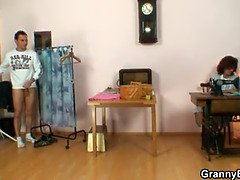 カップル, お婆さん, 手コキする, 熟年, 現実