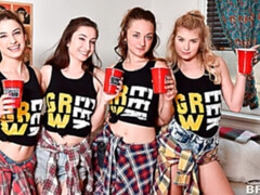 素人, デカチン, デカパイ, フェラチオ, 自然山雀, パーティ, 小柄, ガリガリ