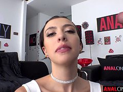 アナル, フェラチオ, 茶髪の, イマラチオ, バック, Hd, 小柄, オッパイの