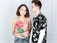 Verga grande, Tetas grandes, Mamada, Morena, Estilo perrito, Flexible, Flaco, Adolescente