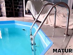 ブロンド, フェラチオ, エロ熟女, お婆さん, 熟年, 淫乱熟女