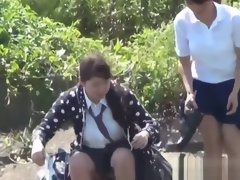 Pleasing Japanese female having a hot fetish fun