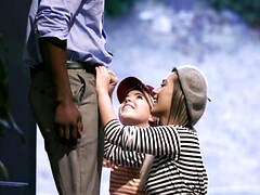 Chica, Mamada, Morena, Clitoris, Ébano, Interracial, Trio, Tetas