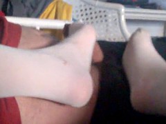 Sperma shot, Voeten fetish, Ondergoed, Masturbatie, Kousen