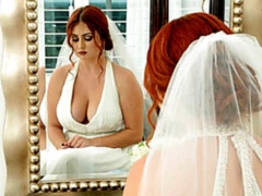 ぽっちゃり, デカパイ, フェラチオ, バック, ドレス, デブ, 自然山雀, 赤毛