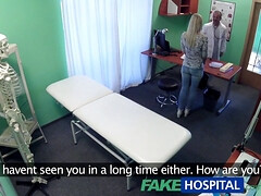 Blonde bombshells George Uhl and Nathaly Cherie get sexual treatment from their fakehospital doctor