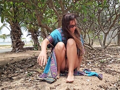 Amateur, Plage, Pieds, Exhib, Nudiste, Pisser, Public, Nénés