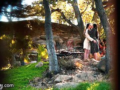 Doigter, Embrassement, Lesbienne, Léchez, Seins naturels, Chatte, Adolescente, Nénés