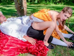 Cul, Blonde, Sucer une bite, Robe, Poilue, Léchez, Chatte, Adolescente