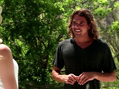 Amerikaans, Kont, Bruinharig, Natuurlijke tieten, Ruw