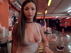 Culo, Chica, Morena, Pequeña, Estrella porno, Pov, Realidad, Tetas