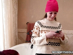 茶髪の, 大学生, 毛深い, キス, 淫乱熟女, 母, ティーン, オッパイの