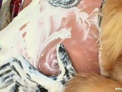 Noire, Médecin, Femelle, Gants, Infirmière, Nénés, Mouillée, Catch