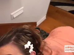 Grosse titten, Blondine, Hundestellung, Aufs gesicht abspritzen, Hd, Muschi, Rau, Nass