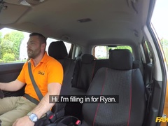 素人, デカパイ, フェラチオ, 車, バック, 顔射, ハメ撮り