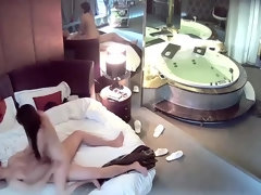 Insatiable duo is tearing up in a motel guest room, not knowing about a covert camera there