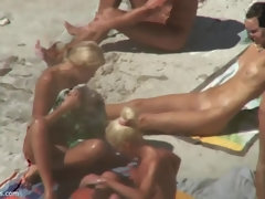 Amateur, Playa, Rubia, Morena, Hd, Desnudo, Al aire libre, Público