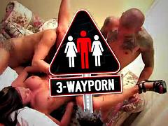 Morena, Sexo duro, Interracial, Lamidas, Lencería, Pelirrojo, Trio, Tetas