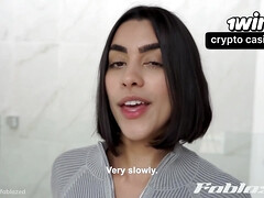 素人, 茶髪の, 女, フェティッシュ, 入門, ラティーナ, 一人, スペイン人