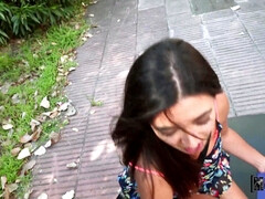 Frida Sante enjoys outdoor sex for cash