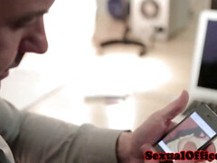 Busty office secretary pussyfucked in carpark