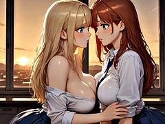 Grote mammen, Blond, Openbaar, Roodharige vrouw, Student, Lerarin