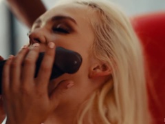 Negro, Rubia, Mamada, Semen en la boca, Peludo, Sexo duro, Lamidas, Coño