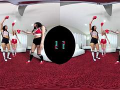 Dreidimensional, Asiatisch, Blasen, Flotter vierer, Gruppe, Latina, Realität, Titten