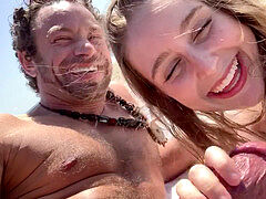 Strand, Grote lul, Pijpbeurt, Gigantische lul, Monster, Openbaar, Realiteit, Tiener