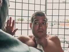 デカ尻, デカパイ, ブロンド, 毛深い, 手コキする, キス, 淫乱熟女, 自然山雀