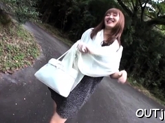 Asiatisch, Blasen, Japanische massage, Im freien, Pov