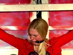 Sadomasochismus, Blondine, Fesselspiele, Fetisch, Würgen, Strümpfe, Gefesselt