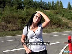 素人, お尻, お金, アウトドア, ハメ撮り, 公共, 現実