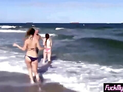 ビーチ, 美人, デカチン, イマラチオ, グループ, 天然, アウトドア, ハメ撮り